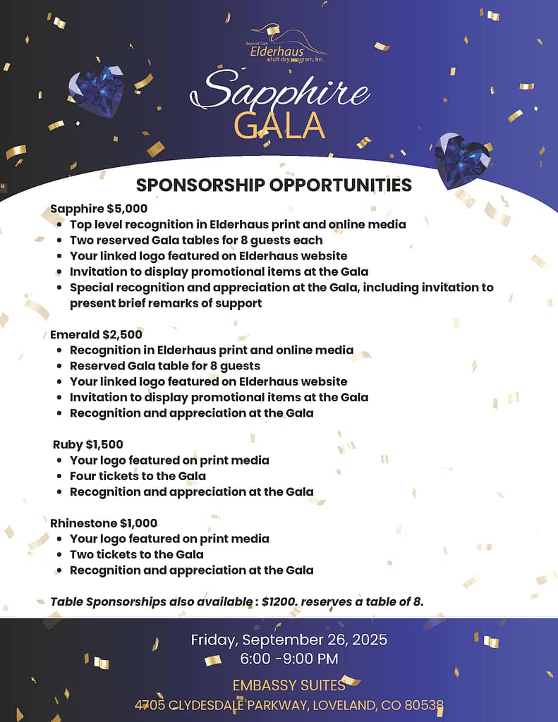 Sapphire Gala Sponsorships